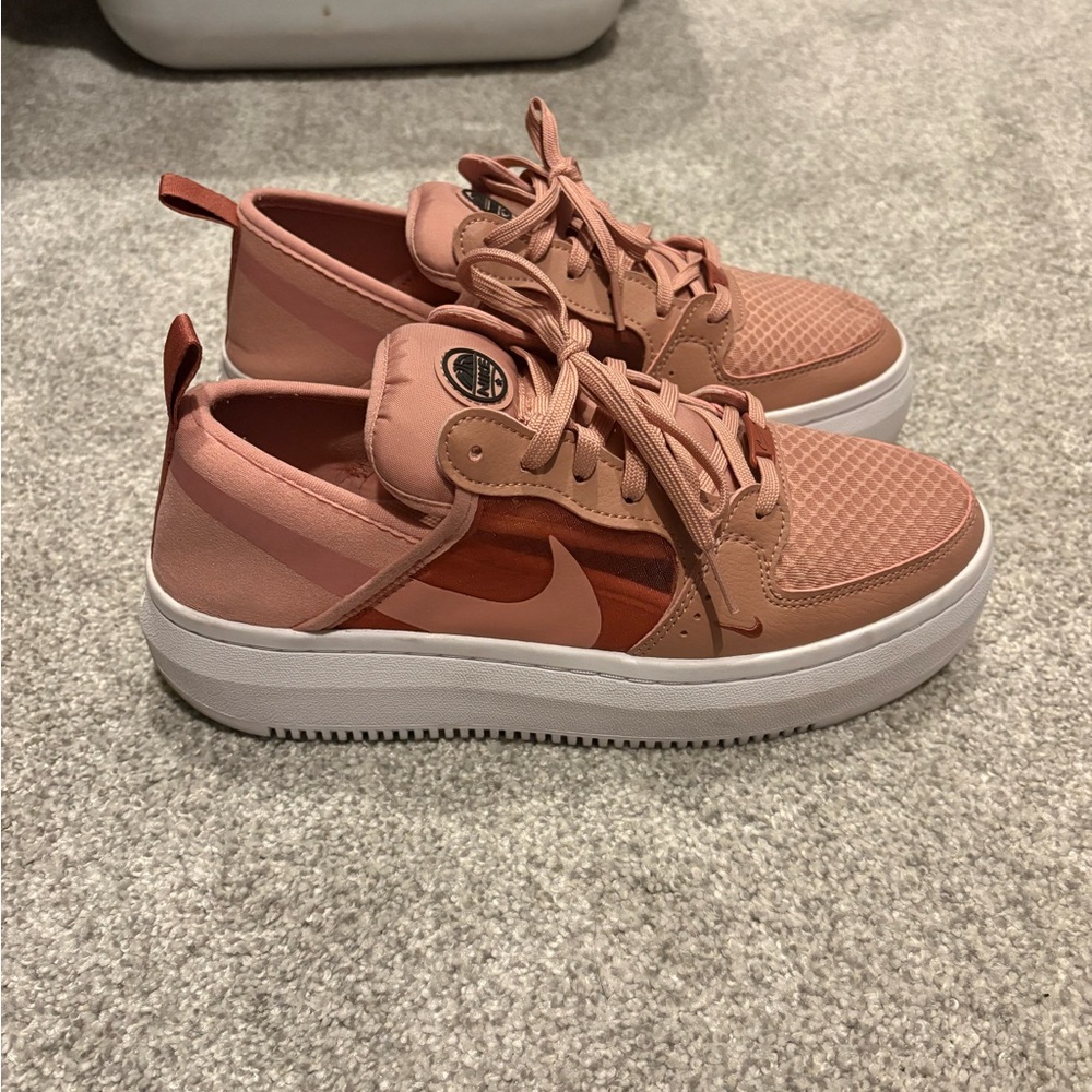 Nike Rose Gold Platform Sneakers